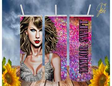 TAYLOR SWIFT 20 Oz Tumbler with 1 Lid, 2 Straws and 1 Straw