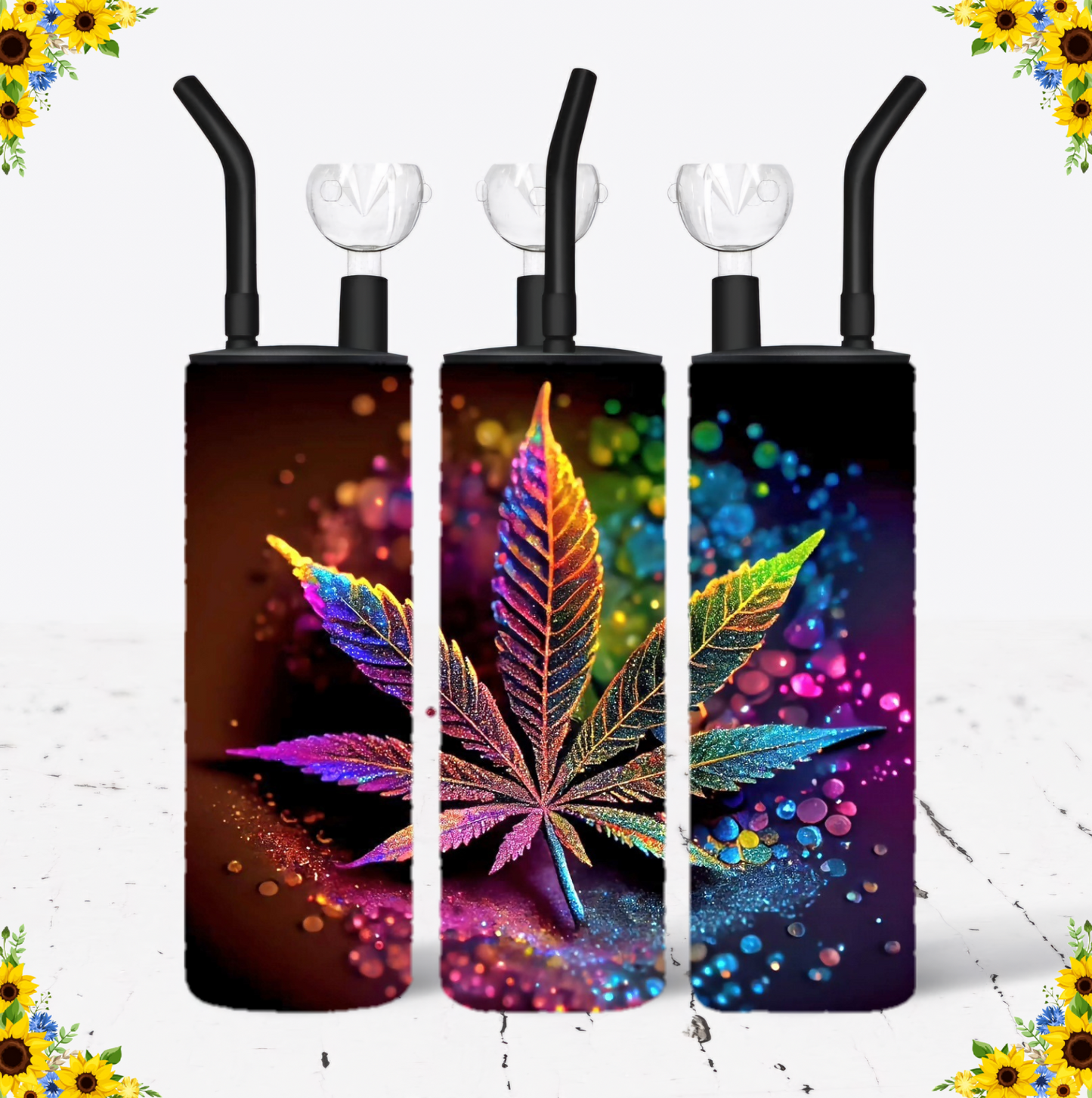 WATER BONG, 20 Oz Sublimation Printed, Stainless Steel, Easy to Clean, Any Design/Image, Customizable, Personalized, Friends, Christmas Gift, Holiday, Birthday, 420 Friendly.