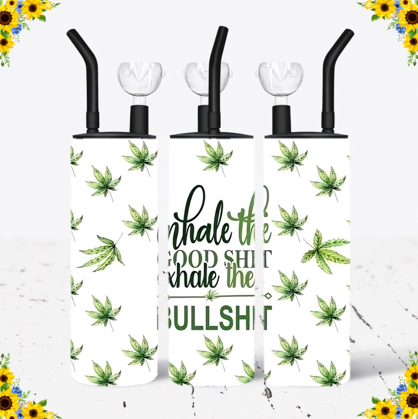 WATER BONG, 20 Oz Sublimation Printed, Stainless Steel, Easy to Clean, Any Design/Image, Customizable, Personalized, Friends, Christmas Gift, Holiday, Birthday, 420 Friendly.