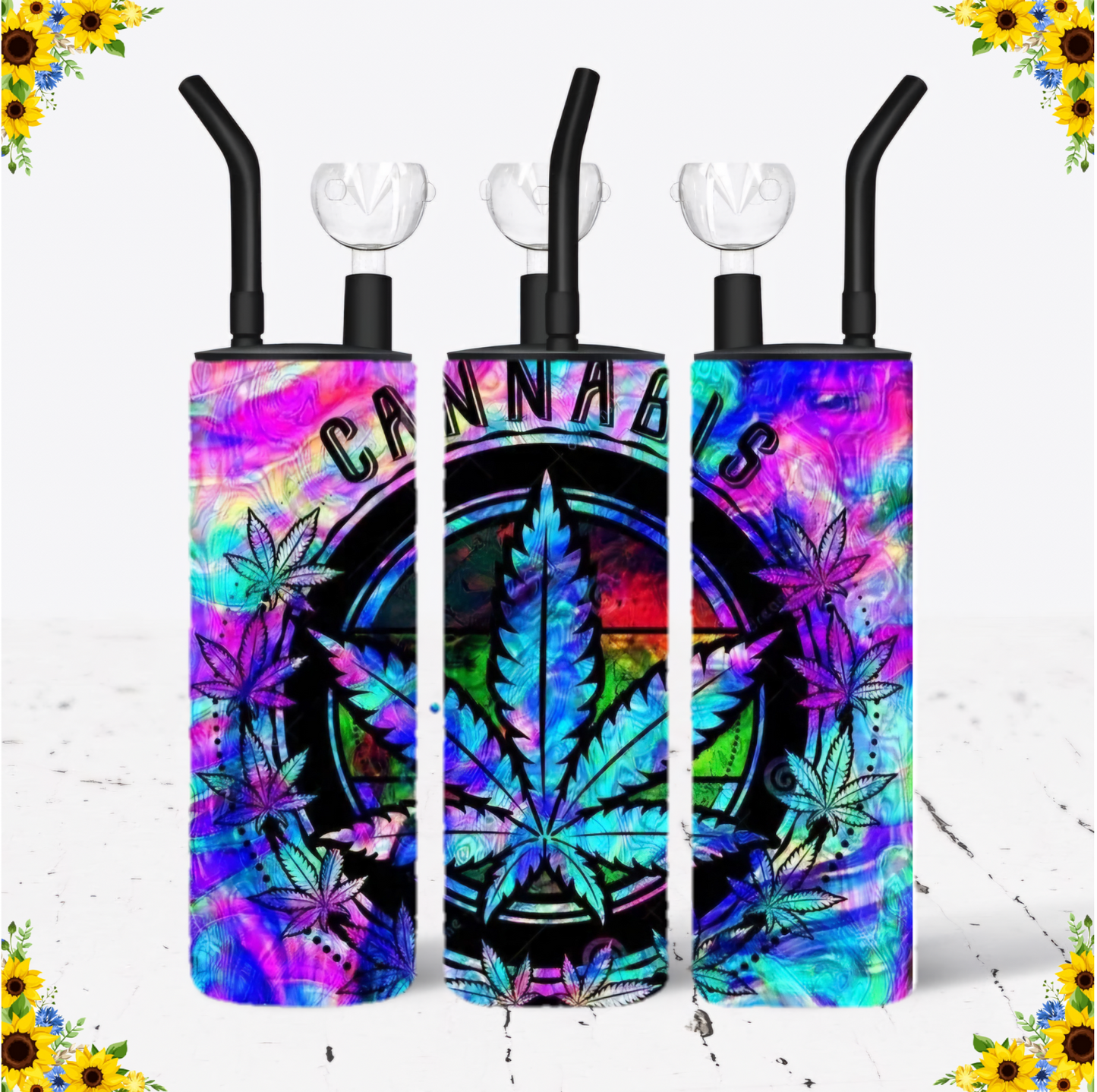 WATER BONG, 20 Oz Sublimation Printed, Stainless Steel, Easy to Clean, Any Design/Image, Customizable, Personalized, Friends, Christmas Gift, Holiday, Birthday, 420 Friendly.