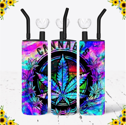 WATER BONG, 20 Oz Sublimation Printed, Stainless Steel, Easy to Clean, Any Design/Image, Customizable, Personalized, Friends, Christmas Gift, Holiday, Birthday, 420 Friendly.