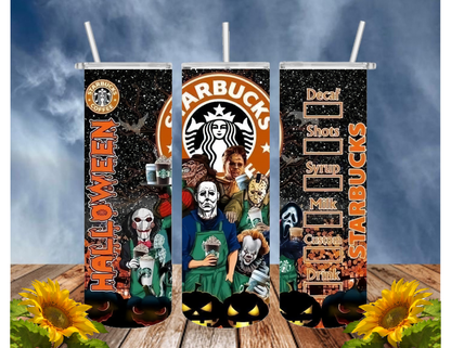 HORROR/THRILLER Serial Killers 20 Oz Tumbler with 2 Straws, 1 Lid and Straw Cleaner. FREE SHIPPING. Stainless Steel. Sublimation Tumbler Cup.