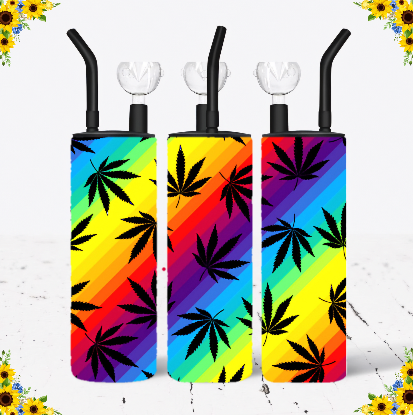 WATER BONG, 20 Oz Sublimation Printed, Stainless Steel, Easy to Clean, Any Design/Image, Customizable, Personalized, Friends, Christmas Gift, Holiday, Birthday, 420 Friendly.