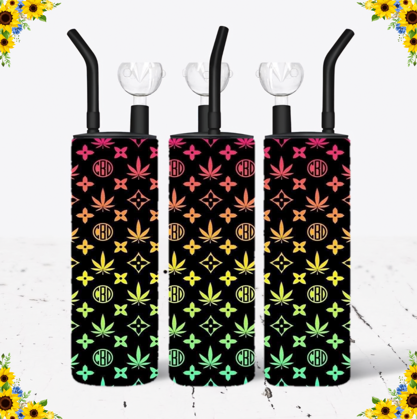 WATER BONG, 20 Oz Sublimation Printed, Stainless Steel, Easy to Clean, Any Design/Image, Customizable, Personalized, Friends, Christmas Gift, Holiday, Birthday, 420 Friendly.