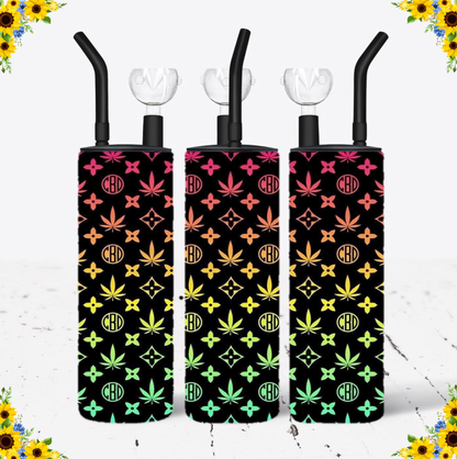 WATER BONG, 20 Oz Sublimation Printed, Stainless Steel, Easy to Clean, Any Design/Image, Customizable, Personalized, Friends, Christmas Gift, Holiday, Birthday, 420 Friendly.