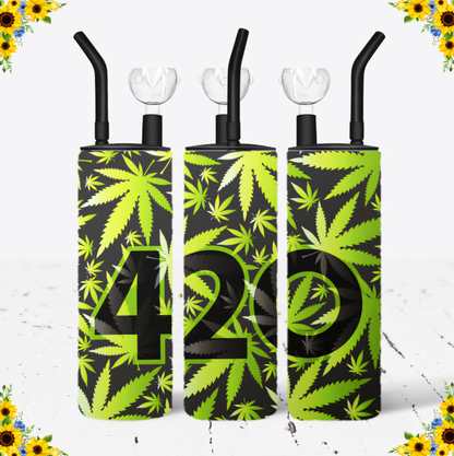 WATER BONG, 20 Oz Sublimation Printed, Stainless Steel, Easy to Clean, Any Design/Image, Customizable, Personalized, Friends, Christmas Gift, Holiday, Birthday, 420 Friendly.