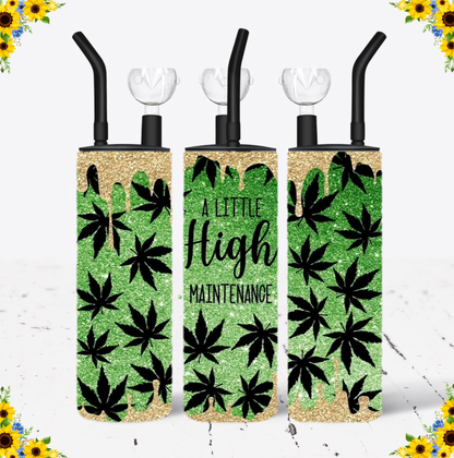 WATER BONG, 20 Oz Sublimation Printed, Stainless Steel, Easy to Clean, Any Design/Image, Customizable, Personalized, Friends, Christmas Gift, Holiday, Birthday, 420 Friendly.