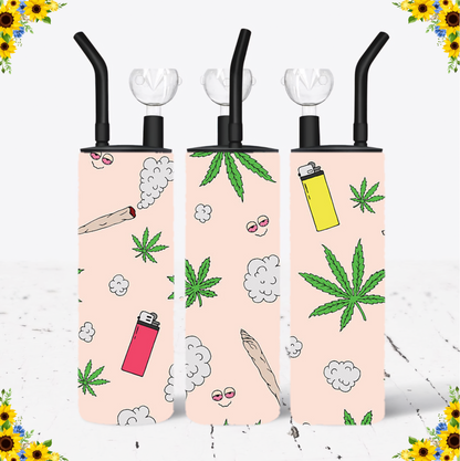 WATER BONG, 20 Oz Sublimation Printed, Stainless Steel, Easy to Clean, Any Design/Image, Customizable, Personalized, Friends, Christmas Gift, Holiday, Birthday, 420 Friendly.