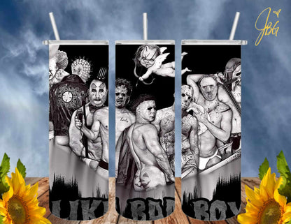 HORROR/THRILLER Serial Killers 20 Oz Tumbler with 2 Straws, 1 Lid and Straw Cleaner. FREE SHIPPING. Stainless Steel. Sublimation Tumbler Cup.