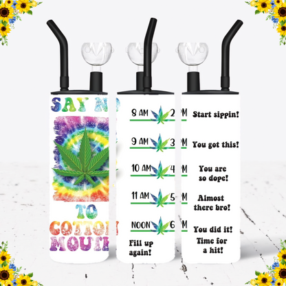 WATER BONG, 20 Oz Sublimation Printed, Stainless Steel, Easy to Clean, Any Design/Image, Customizable, Personalized, Friends, Christmas Gift, Holiday, Birthday, 420 Friendly.