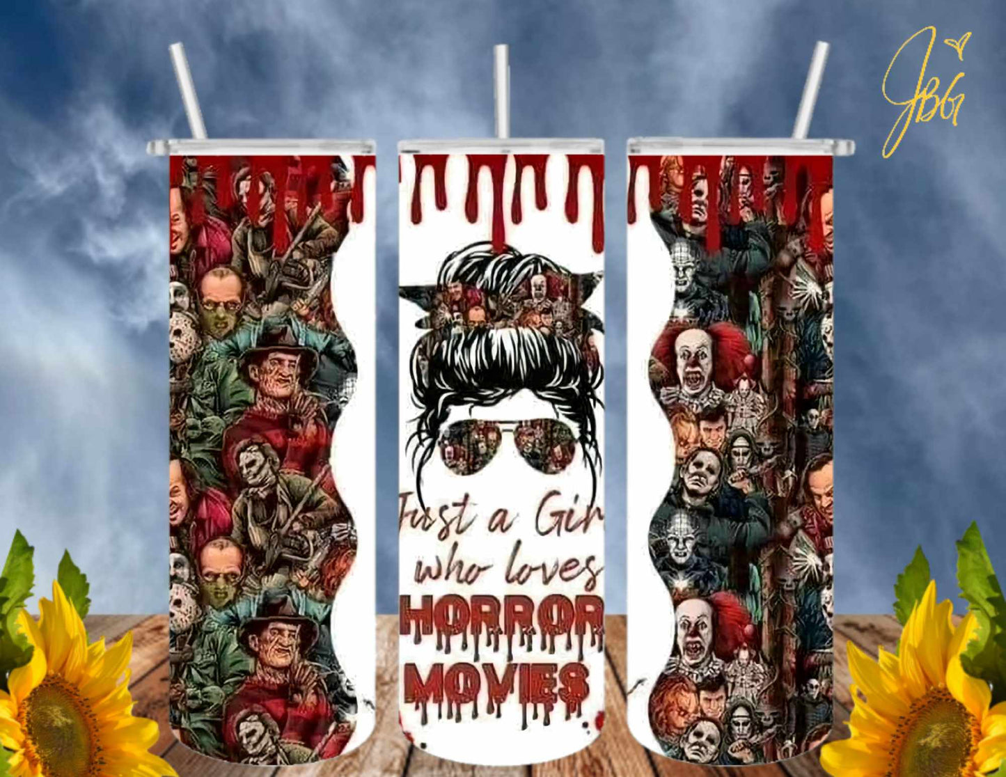 HORROR/THRILLER Serial Killers 20 Oz Tumbler with 2 Straws, 1 Lid and Straw Cleaner. FREE SHIPPING. Stainless Steel. Sublimation Tumbler Cup.