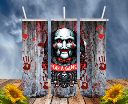 HORROR/THRILLER Serial Killers 20 Oz Tumbler with 2 Straws, 1 Lid and Straw Cleaner. FREE SHIPPING. Stainless Steel. Sublimation Tumbler Cup.