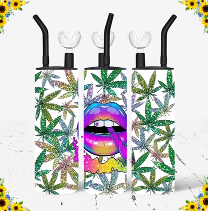 WATER BONG, 20 Oz Sublimation Printed, Stainless Steel, Easy to Clean, Any Design/Image, Customizable, Personalized, Friends, Christmas Gift, Holiday, Birthday, 420 Friendly.