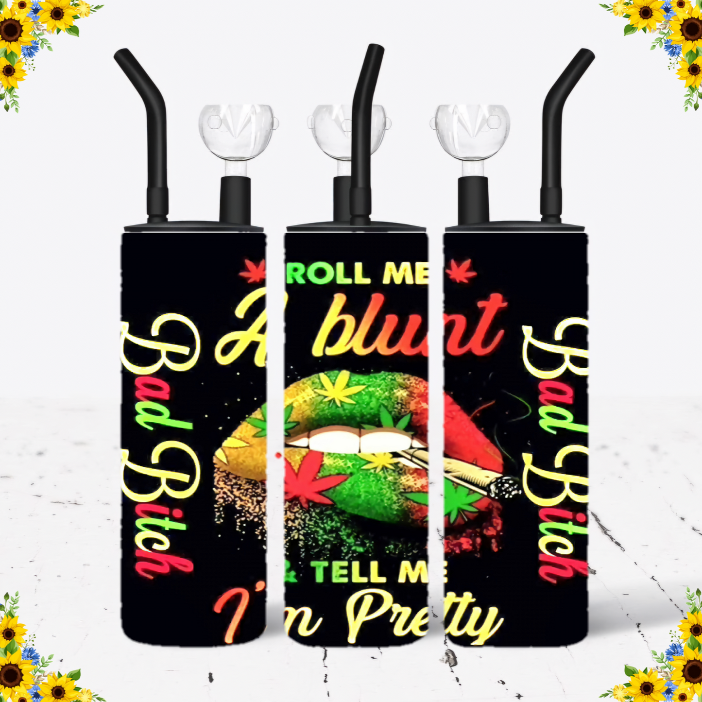 WATER BONG, 20 Oz Sublimation Printed, Stainless Steel, Easy to Clean, Any Design/Image, Customizable, Personalized, Friends, Christmas Gift, Holiday, Birthday, 420 Friendly.