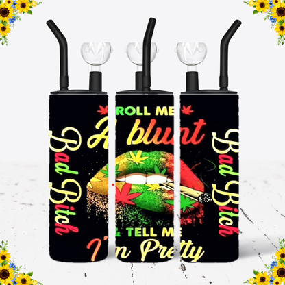 WATER BONG, 20 Oz Sublimation Printed, Stainless Steel, Easy to Clean, Any Design/Image, Customizable, Personalized, Friends, Christmas Gift, Holiday, Birthday, 420 Friendly.