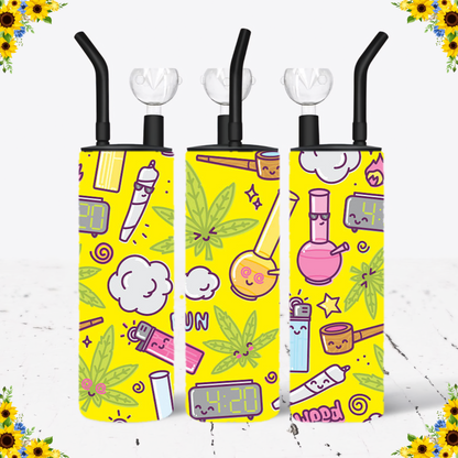 WATER BONG, 20 Oz Sublimation Printed, Stainless Steel, Easy to Clean, Any Design/Image, Customizable, Personalized, Friends, Christmas Gift, Holiday, Birthday, 420 Friendly.