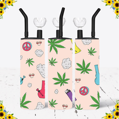 WATER BONG, 20 Oz Sublimation Printed, Stainless Steel, Easy to Clean, Any Design/Image, Customizable, Personalized, Friends, Christmas Gift, Holiday, Birthday, 420 Friendly.