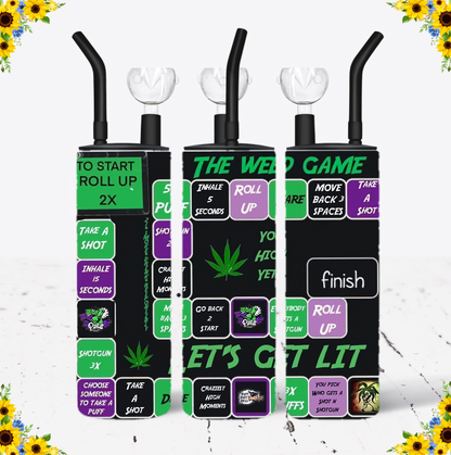 WATER BONG, 20 Oz Sublimation Printed, Stainless Steel, Easy to Clean, Any Design/Image, Customizable, Personalized, Friends, Christmas Gift, Holiday, Birthday, 420 Friendly.