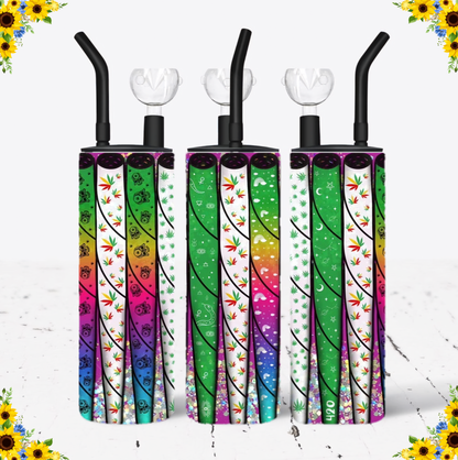 WATER BONG, 20 Oz Sublimation Printed, Stainless Steel, Easy to Clean, Any Design/Image, Customizable, Personalized, Friends, Christmas Gift, Holiday, Birthday, 420 Friendly.