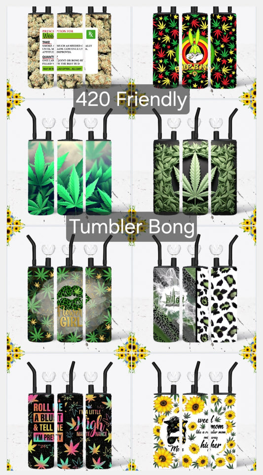 WATER BONG, 20 Oz Sublimation Printed, Stainless Steel, Easy to Clean, Any Design/Image, Customizable, Personalized, Friends, Christmas Gift, Holiday, Birthday, 420 Friendly.