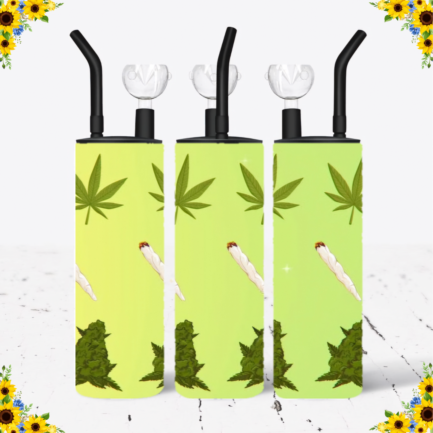 WATER BONG, 20 Oz Sublimation Printed, Stainless Steel, Easy to Clean, Any Design/Image, Customizable, Personalized, Friends, Christmas Gift, Holiday, Birthday, 420 Friendly.