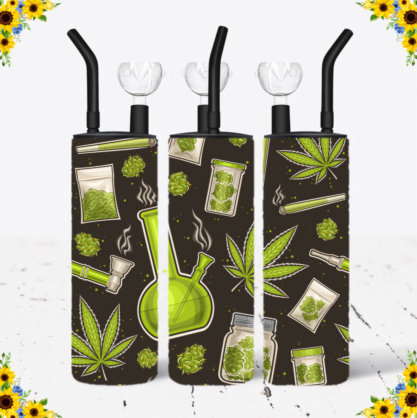 WATER BONG, 20 Oz Sublimation Printed, Stainless Steel, Easy to Clean, Any Design/Image, Customizable, Personalized, Friends, Christmas Gift, Holiday, Birthday, 420 Friendly.