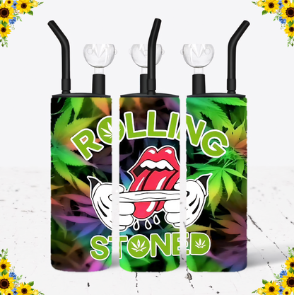 WATER BONG, 20 Oz Sublimation Printed, Stainless Steel, Easy to Clean, Any Design/Image, Customizable, Personalized, Friends, Christmas Gift, Holiday, Birthday, 420 Friendly.