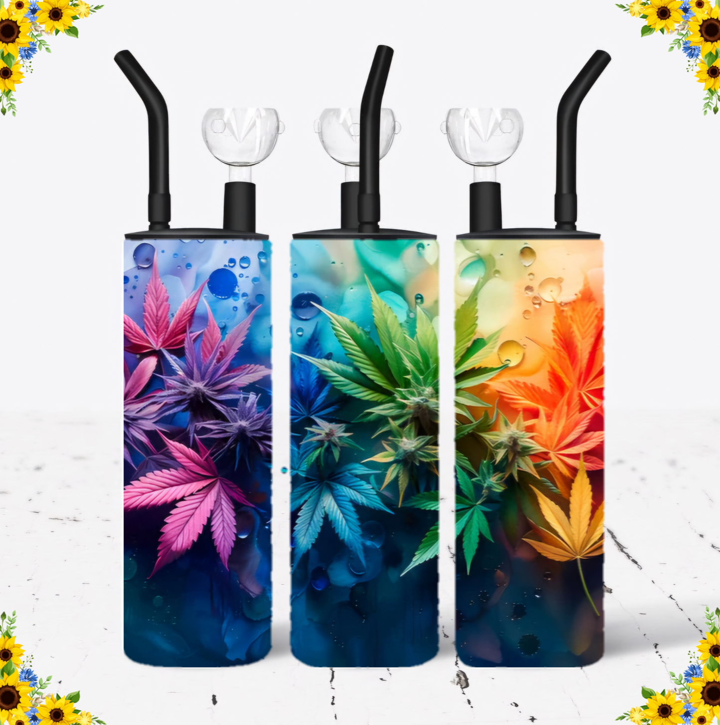 WATER BONG, 20 Oz Sublimation Printed, Stainless Steel, Easy to Clean, Any Design/Image, Customizable, Personalized, Friends, Christmas Gift, Holiday, Birthday, 420 Friendly.