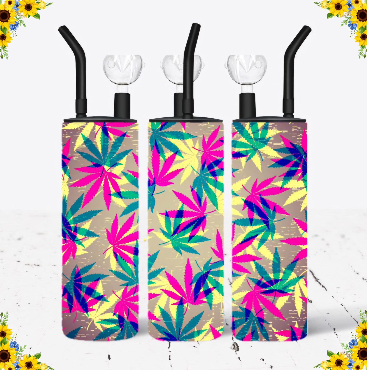 WATER BONG, 20 Oz Sublimation Printed, Stainless Steel, Easy to Clean, Any Design/Image, Customizable, Personalized, Friends, Christmas Gift, Holiday, Birthday, 420 Friendly.