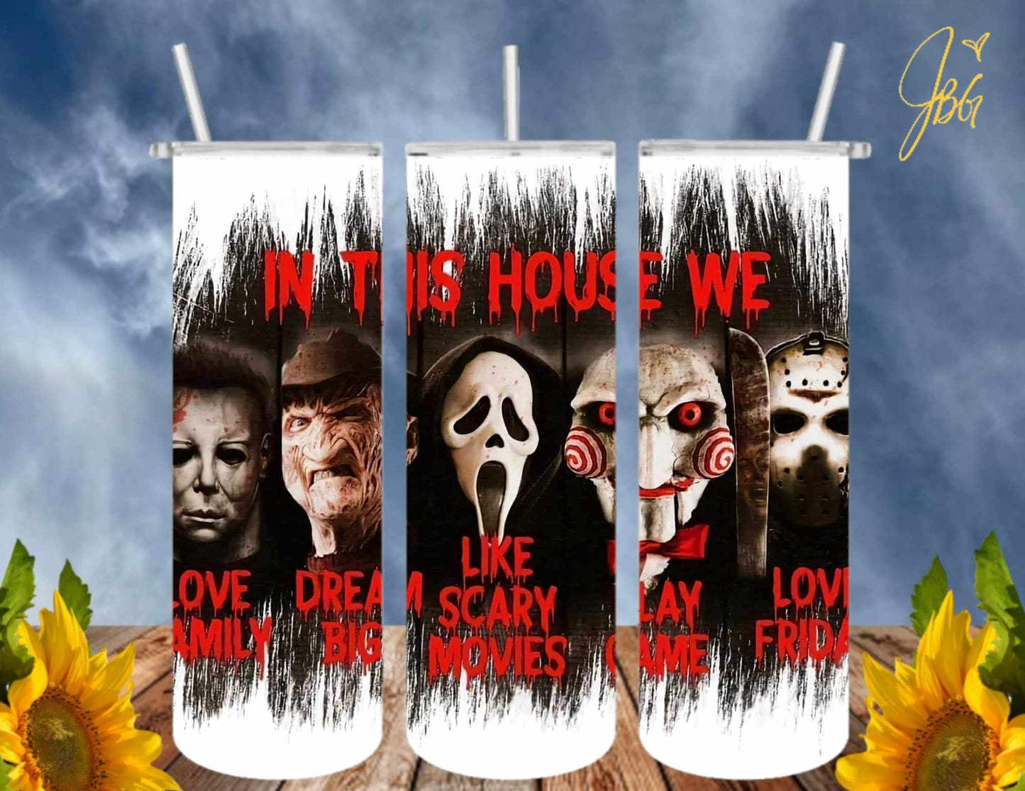 HORROR/THRILLER Serial Killers 20 Oz Tumbler with 2 Straws, 1 Lid and Straw Cleaner. FREE SHIPPING. Stainless Steel. Sublimation Tumbler Cup.