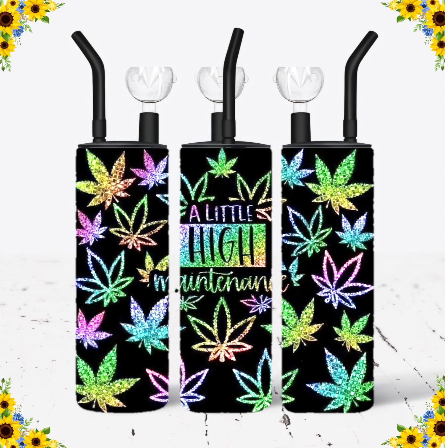 WATER BONG, 20 Oz Sublimation Printed, Stainless Steel, Easy to Clean, Any Design/Image, Customizable, Personalized, Friends, Christmas Gift, Holiday, Birthday, 420 Friendly.