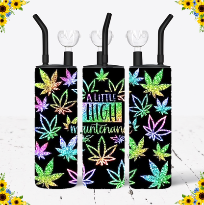 WATER BONG, 20 Oz Sublimation Printed, Stainless Steel, Easy to Clean, Any Design/Image, Customizable, Personalized, Friends, Christmas Gift, Holiday, Birthday, 420 Friendly.