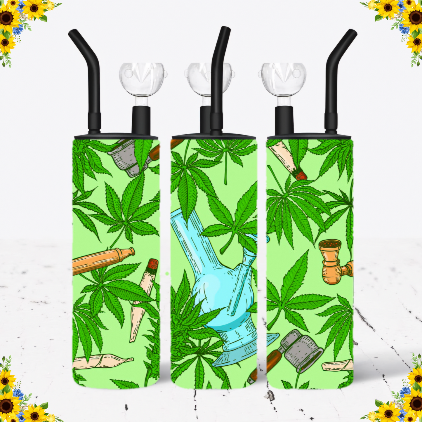 WATER BONG, 20 Oz Sublimation Printed, Stainless Steel, Easy to Clean, Any Design/Image, Customizable, Personalized, Friends, Christmas Gift, Holiday, Birthday, 420 Friendly.