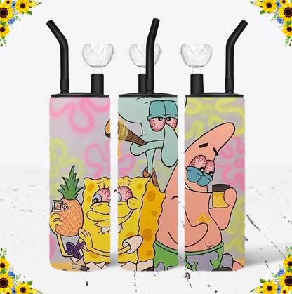 WATER BONG, 20 Oz Sublimation Printed, Stainless Steel, Easy to Clean, Any Design/Image, Customizable, Personalized, Friends, Christmas Gift, Holiday, Birthday, 420 Friendly.