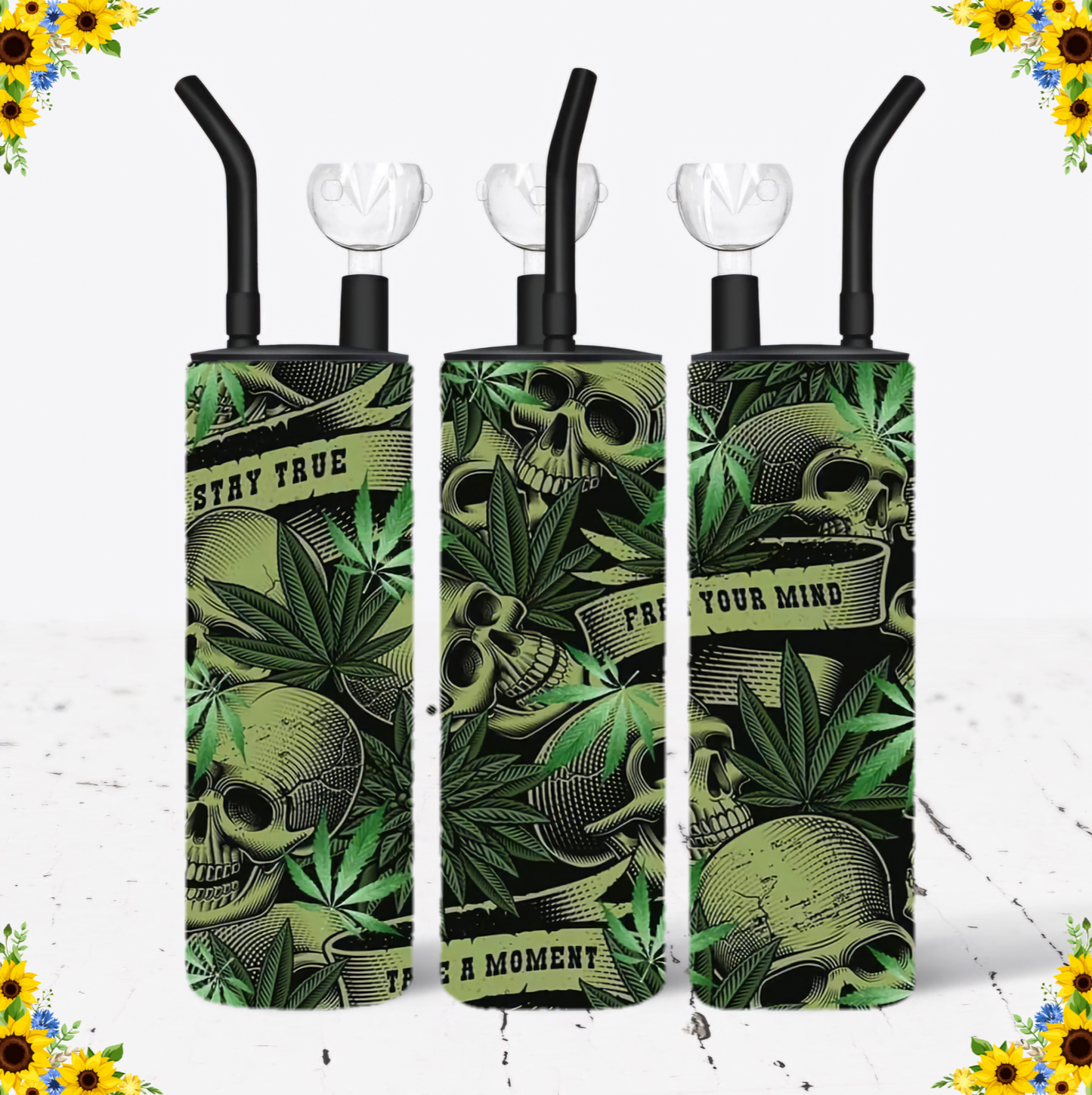 WATER BONG, 20 Oz Sublimation Printed, Stainless Steel, Easy to Clean, Any Design/Image, Customizable, Personalized, Friends, Christmas Gift, Holiday, Birthday, 420 Friendly.