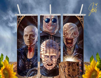 HORROR/THRILLER Serial Killers 20 Oz Tumbler with 2 Straws, 1 Lid and Straw Cleaner. FREE SHIPPING. Stainless Steel. Sublimation Tumbler Cup.