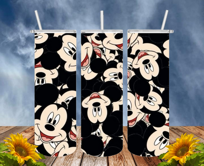 Mickey 20 Oz Tumbler with 1 Lid, 2 Straws and 1 Straw Cleaner. FREE SHIPPING. Stainless Steel. Sublimation Tumbler Cup.