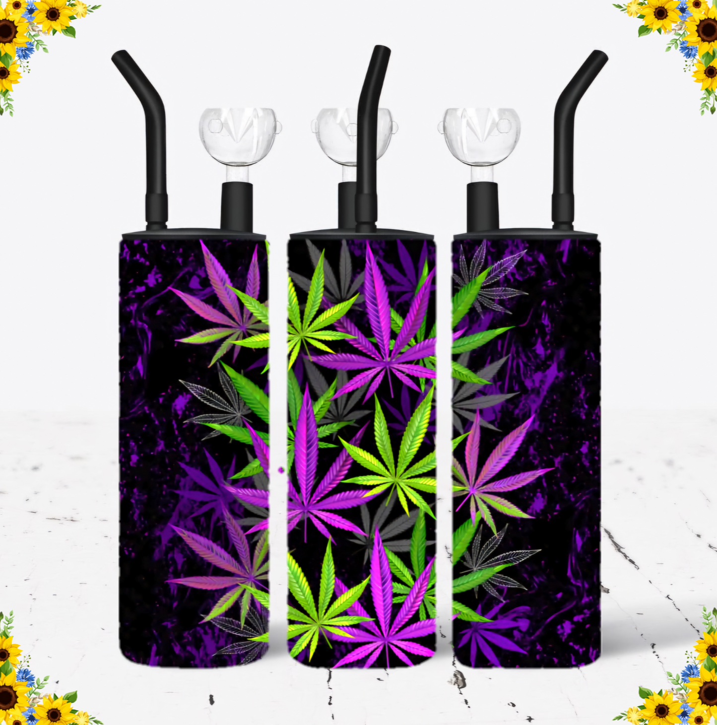 WATER BONG, 20 Oz Sublimation Printed, Stainless Steel, Easy to Clean, Any Design/Image, Customizable, Personalized, Friends, Christmas Gift, Holiday, Birthday, 420 Friendly.