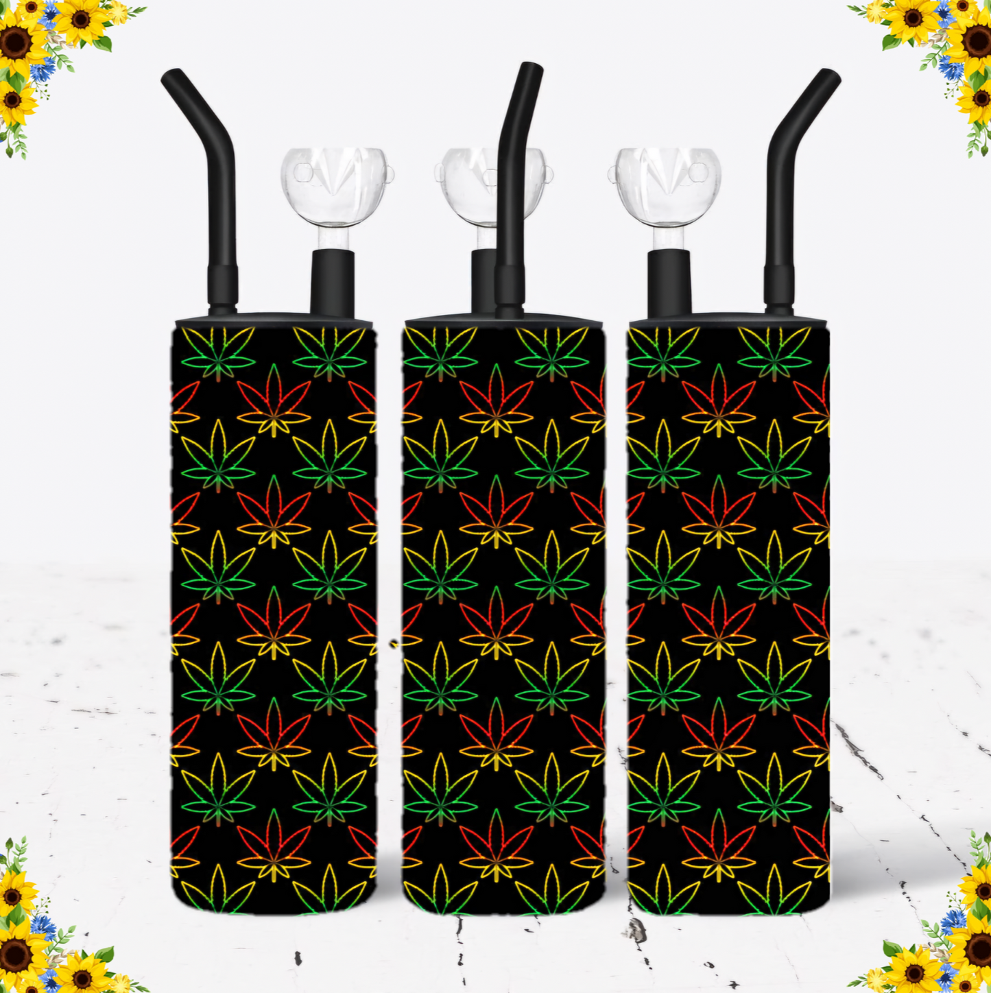 WATER BONG, 20 Oz Sublimation Printed, Stainless Steel, Easy to Clean, Any Design/Image, Customizable, Personalized, Friends, Christmas Gift, Holiday, Birthday, 420 Friendly.