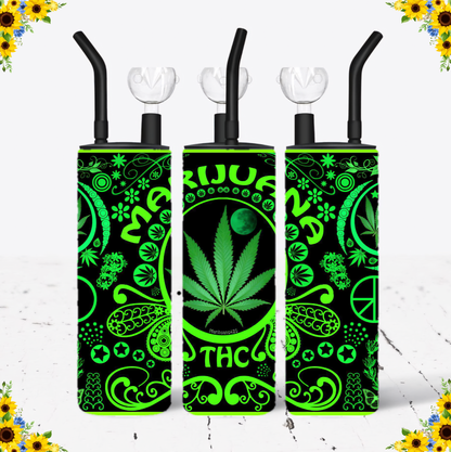 WATER BONG, 20 Oz Sublimation Printed, Stainless Steel, Easy to Clean, Any Design/Image, Customizable, Personalized, Friends, Christmas Gift, Holiday, Birthday, 420 Friendly.