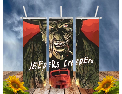 HORROR/THRILLER Serial Killers 20 Oz Tumbler with 2 Straws, 1 Lid and Straw Cleaner. FREE SHIPPING. Stainless Steel. Sublimation Tumbler Cup.