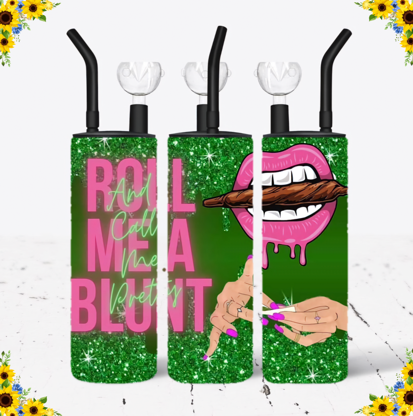 WATER BONG, 20 Oz Sublimation Printed, Stainless Steel, Easy to Clean, Any Design/Image, Customizable, Personalized, Friends, Christmas Gift, Holiday, Birthday, 420 Friendly.