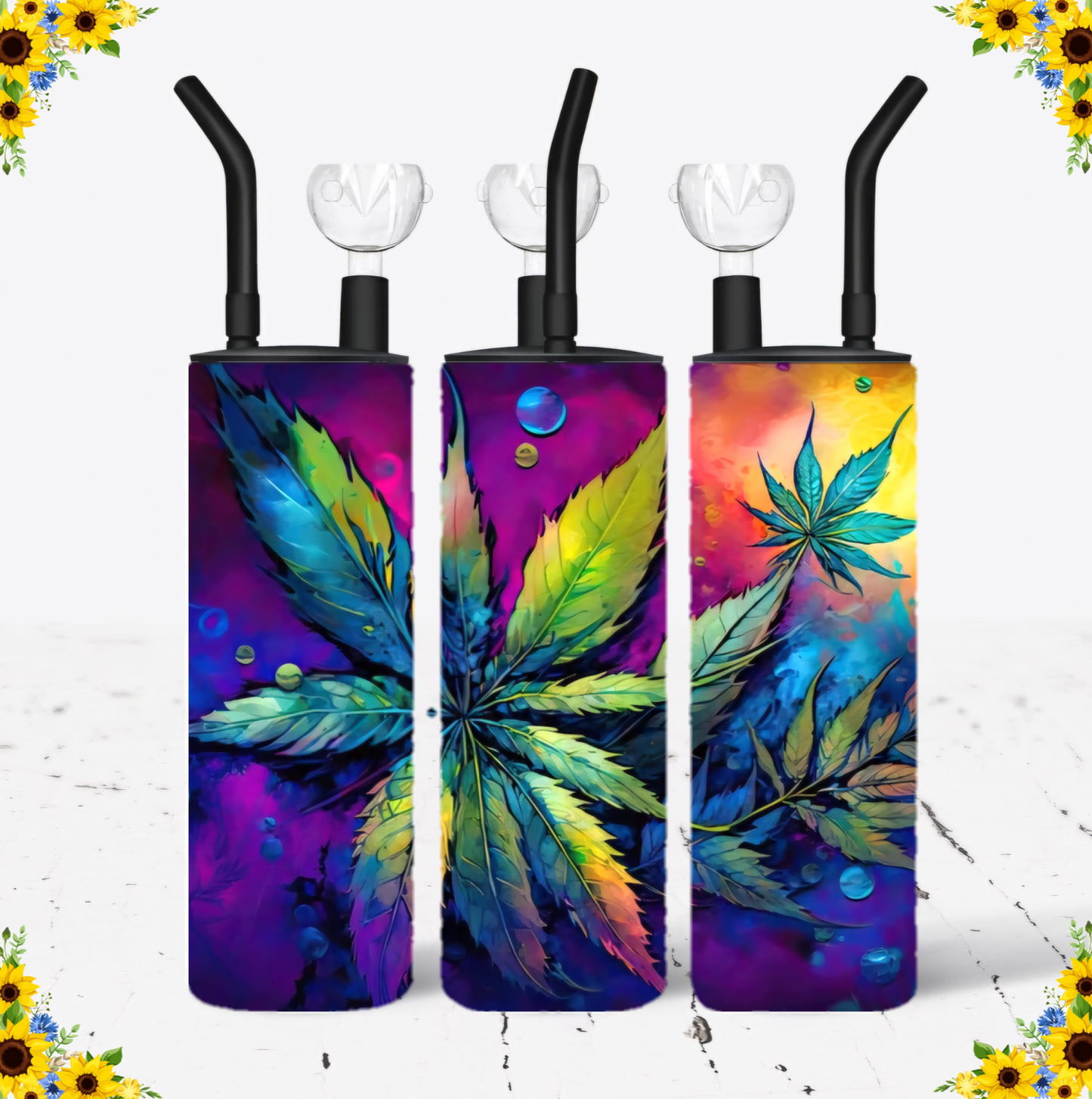 WATER BONG, 20 Oz Sublimation Printed, Stainless Steel, Easy to Clean, Any Design/Image, Customizable, Personalized, Friends, Christmas Gift, Holiday, Birthday, 420 Friendly.