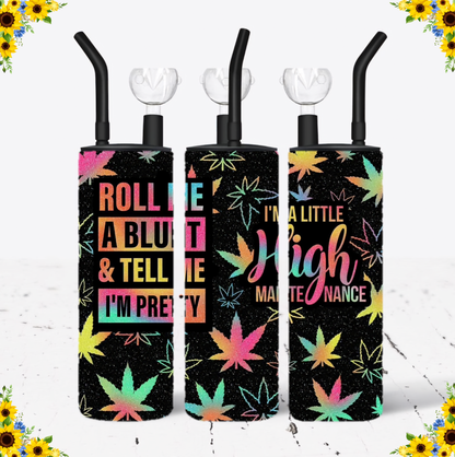 WATER BONG, 20 Oz Sublimation Printed, Stainless Steel, Easy to Clean, Any Design/Image, Customizable, Personalized, Friends, Christmas Gift, Holiday, Birthday, 420 Friendly.