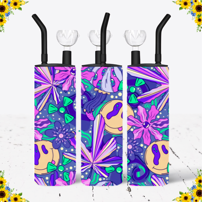 WATER BONG, 20 Oz Sublimation Printed, Stainless Steel, Easy to Clean, Any Design/Image, Customizable, Personalized, Friends, Christmas Gift, Holiday, Birthday, 420 Friendly.