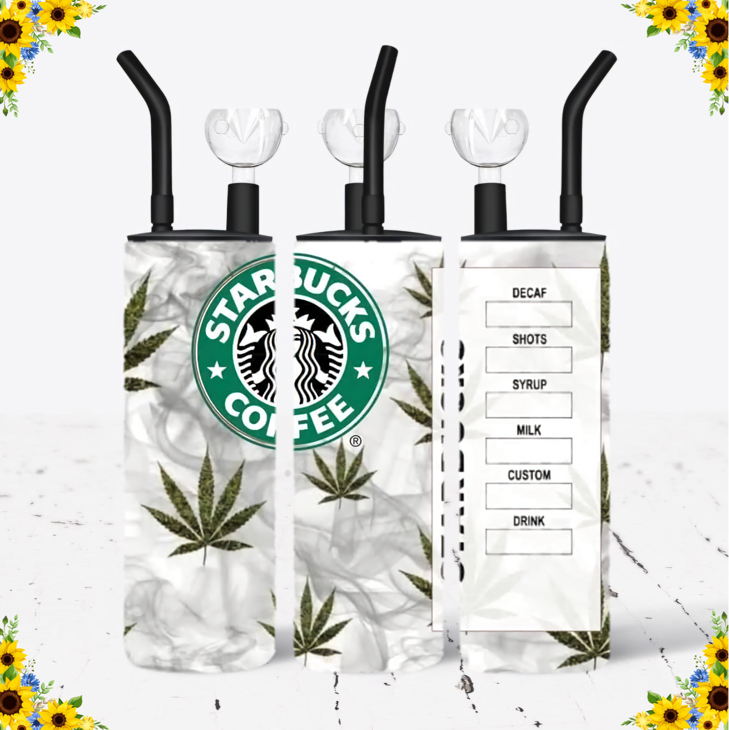 WATER BONG, 20 Oz Sublimation Printed, Stainless Steel, Easy to Clean, Any Design/Image, Customizable, Personalized, Friends, Christmas Gift, Holiday, Birthday, 420 Friendly.