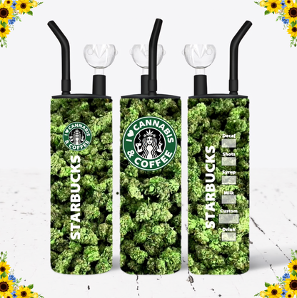 WATER BONG, 20 Oz Sublimation Printed, Stainless Steel, Easy to Clean, Any Design/Image, Customizable, Personalized, Friends, Christmas Gift, Holiday, Birthday, 420 Friendly.