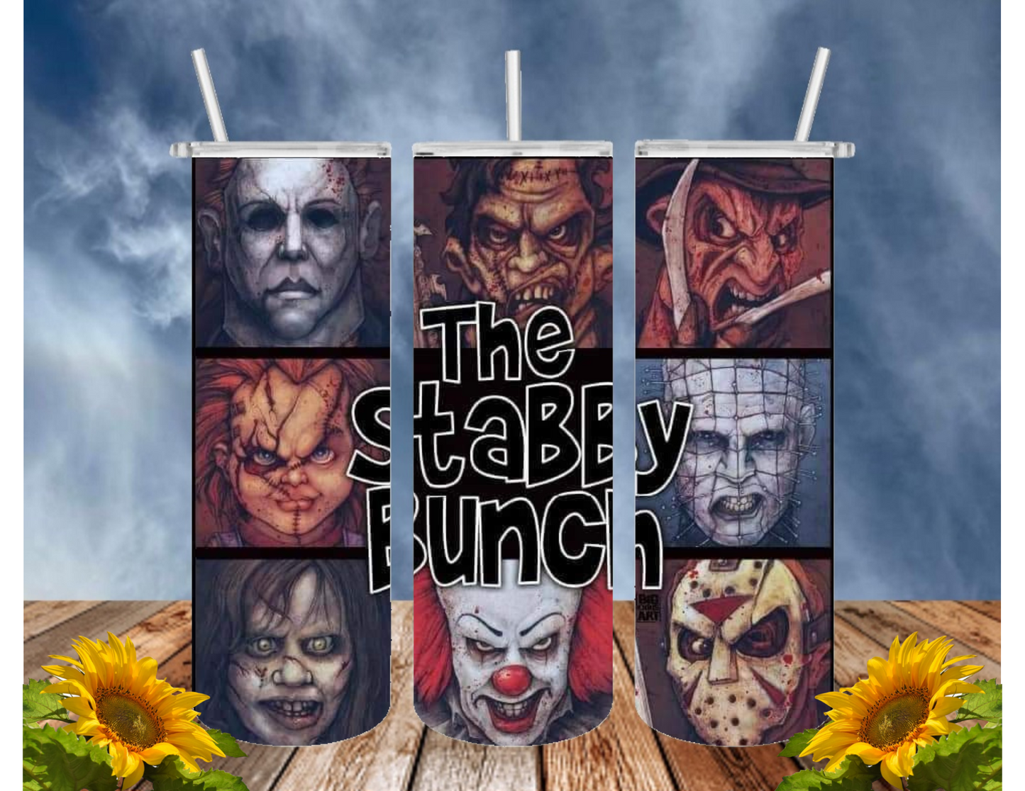 HORROR/THRILLER Serial Killers 20 Oz Tumbler with 2 Straws, 1 Lid and Straw Cleaner. FREE SHIPPING. Stainless Steel. Sublimation Tumbler Cup.