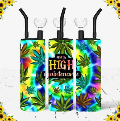 WATER BONG, 20 Oz Sublimation Printed, Stainless Steel, Easy to Clean, Any Design/Image, Customizable, Personalized, Friends, Christmas Gift, Holiday, Birthday, 420 Friendly.