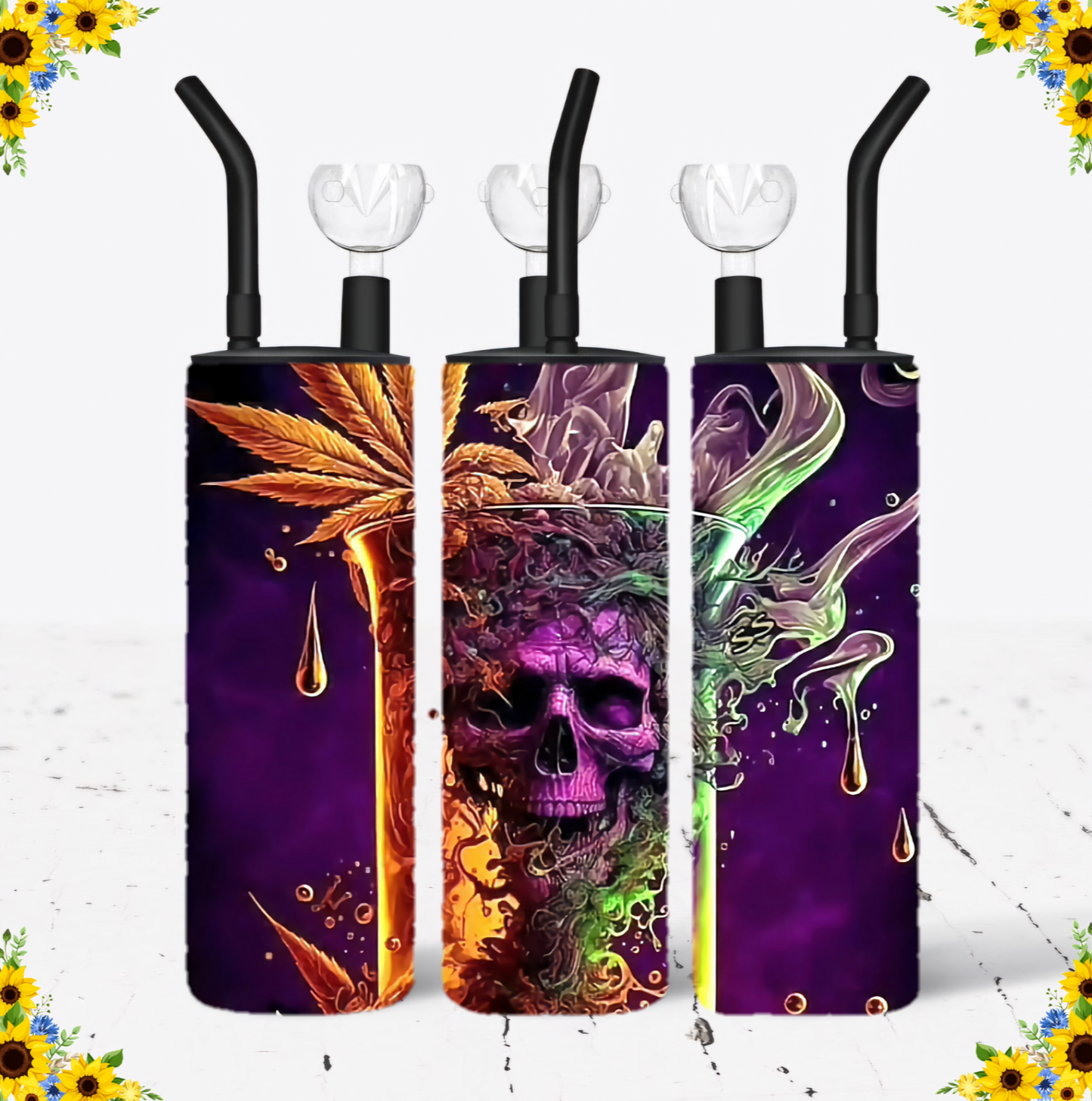 WATER BONG, 20 Oz Sublimation Printed, Stainless Steel, Easy to Clean, Any Design/Image, Customizable, Personalized, Friends, Christmas Gift, Holiday, Birthday, 420 Friendly.